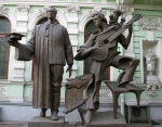 Москва_ Памятник _ Иосиф Бродский и Владимир Высоцкий