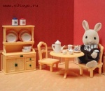 Молочный кролик с набором мебели для столовой _ Cottage Kitchen Set