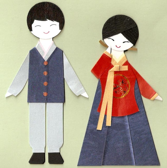 Корейские девушка и юноша