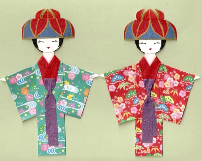 Кимоно японских девушек