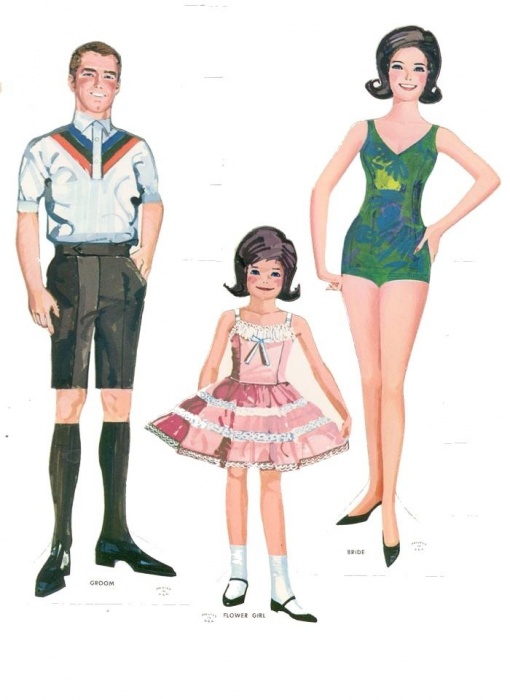 bride groom flowergirl