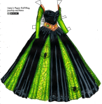 black-velvet-and-chartreuse-gown-with-spiderweb-lace-tabbed