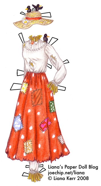 halloween-costume-6-scarecrow-with-torn-white-blouse-and-patched-red-polka-dot-skirt-tabbed