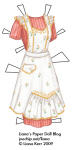 1944-white-apron-with-yellow-trim-and-pink-and-yellow-flower-pattern-on-pink-striped-dress-tabbed