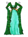 Morgana Paper Doll Green Dress