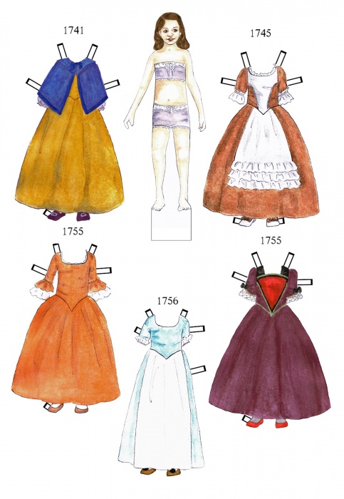 yvonne 1741-1756 paper doll