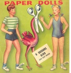 Scissors Bird _ paper dolls from 1940's