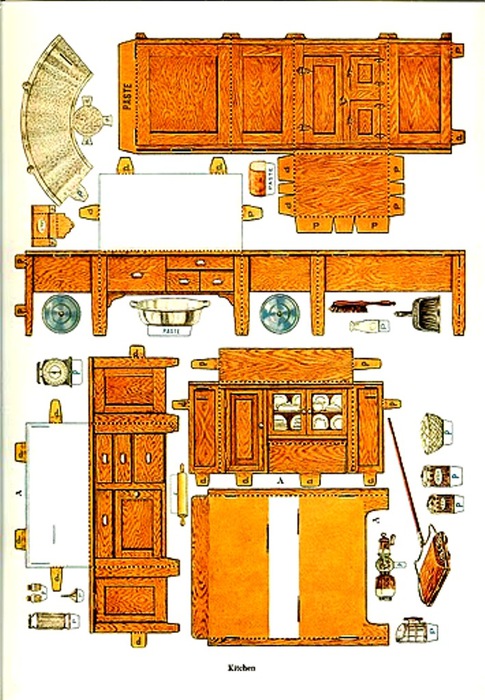 Макет кухни из бумаги распечатать