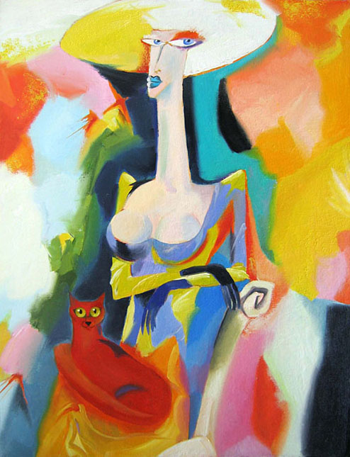 Дама с кошкой - 2