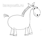 Рисуем смешную лошадку