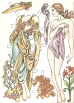 Paper Dolls in the Style of Mucha _Charles Ventura