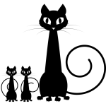 koshka-s-dvumja-kotjatami