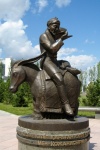 Астана, Казахстан _ Скульптура на Аллее Сказок. Ходжа Насреддин
