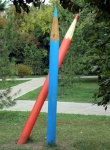 Новосибирск _ Скульптура "Карандаши"