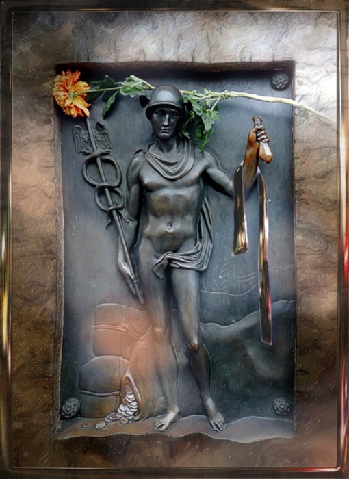 Одесса _ Барельеф Меркурия на памятнике Дюку Ришелье