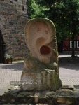 In front of The Institute for Microbiology, Tuebingen University, Germany   Памятник человеческому уху. Германия