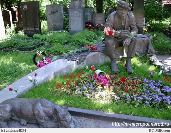 Памятник Ю.Никулину и его собаке