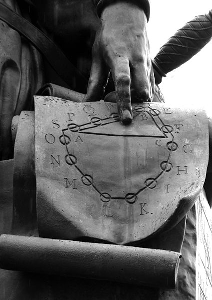 Бельгия. Брюгге _ Памятник Симону Стевину (фрагмент)