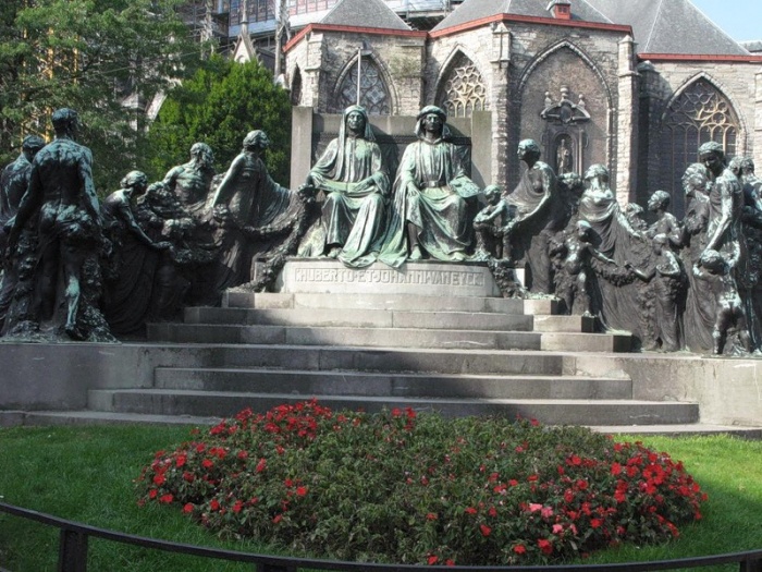 Бельгия. Гент _ Памятник братьям Ван Эйкам